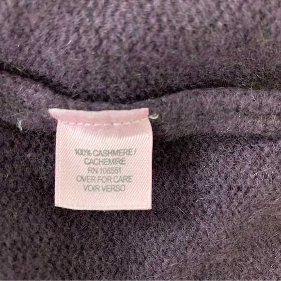 Calypso St Barth 100% Cashmere Knit Sweater Top Women’s M Plum Short Sleeve Soft - Picture 12 of 13